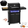 GG06BK ZESTAW Grill gazowy Yoer BeefChef 3+2 +Pokrowiec +Rożen