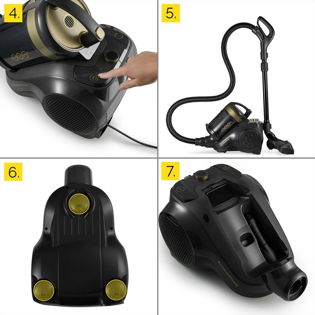 VC02G ZESTAW Odkurzacz bezworkowy Yoer ExtremeForce + Zestaw 3 filtrów + Zestaw 5 zapachowych pastylek