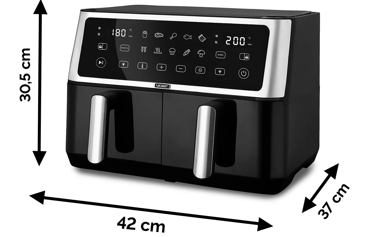 Air Fryer Frytkownica beztłuszczowa 10L Yoer DualCrisp AF02BK