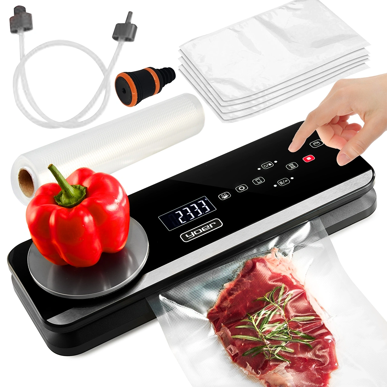 Zgrzewarka próżniowa Yoer FreshFood VSS01BK z wagą