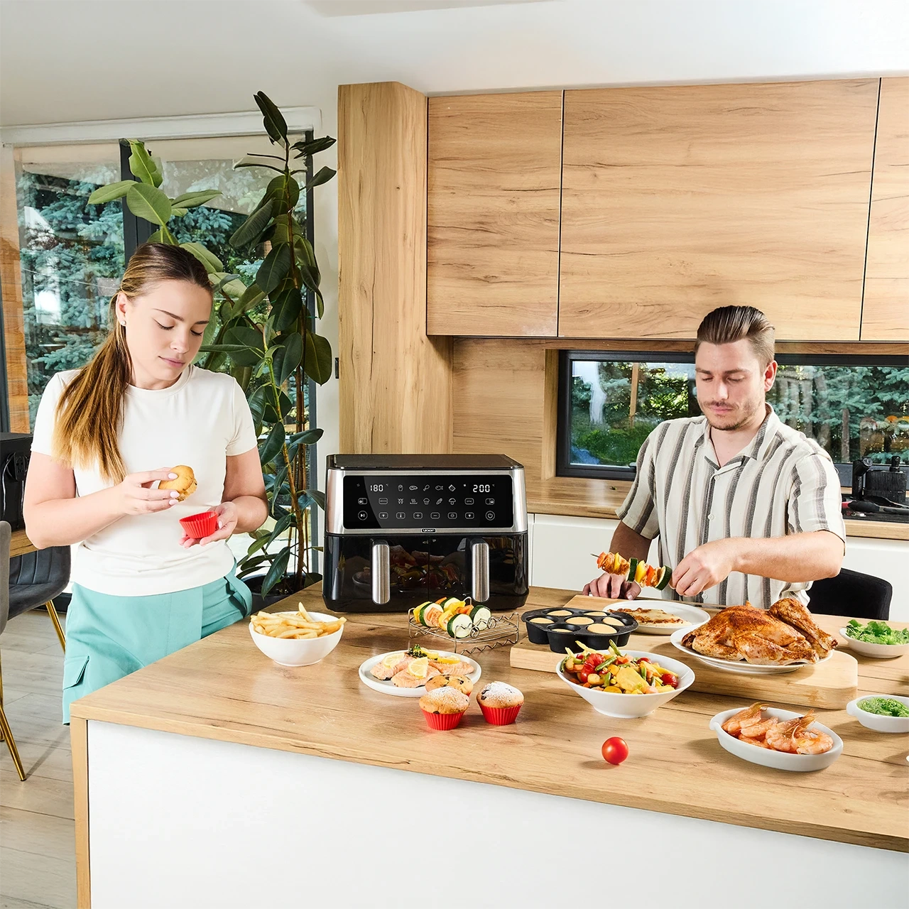 Air Fryer Frytkownica beztłuszczowa 10L Yoer DualCrisp AF02BK