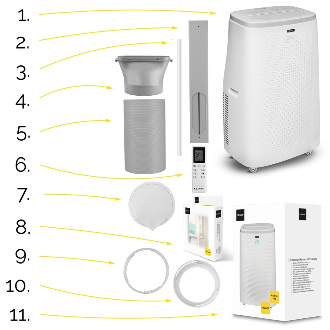 Przenośny Klimatyzator Yoer Arctico Pro PAC02W