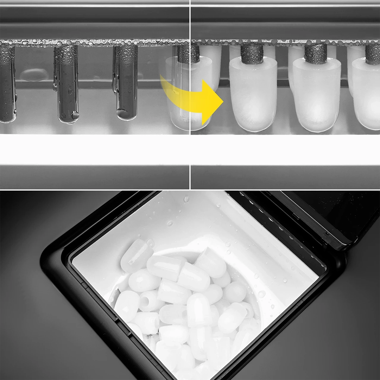 Kostkarka do lodu z dystrybutorem wody Yoer IceBreaker IMW03BK