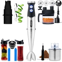 HB01S ZESTAW Blender ręczny Yoer SixEdge + Spiralizer + Szatkownica + Młynek do kawy i przypraw + Zestaw kubków  