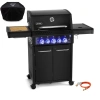 GG06BK ZESTAW Grill gazowy Yoer BeefChef 3+2 +Pokrowiec