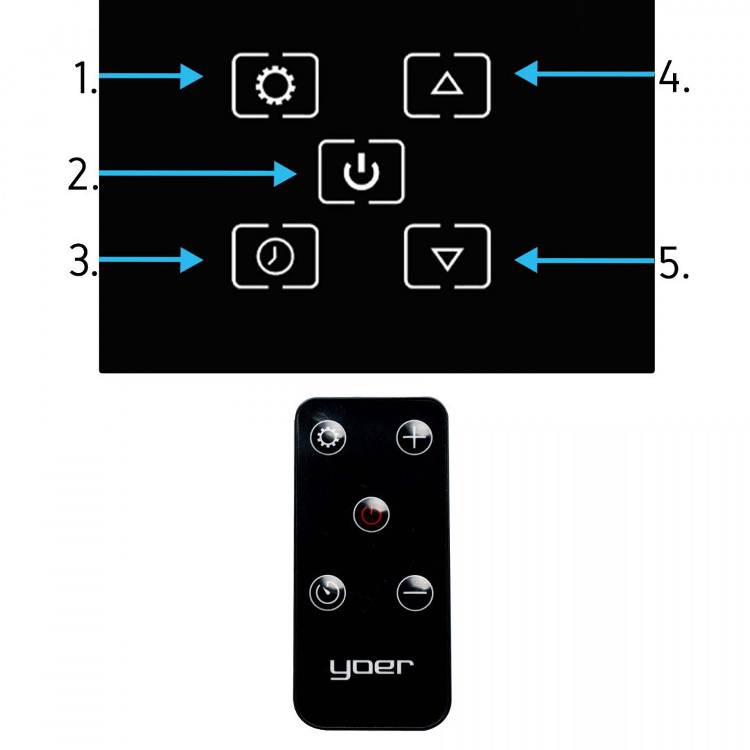 Elektryczny grzejnik konwektorowy Yoer Glosso CH02BK