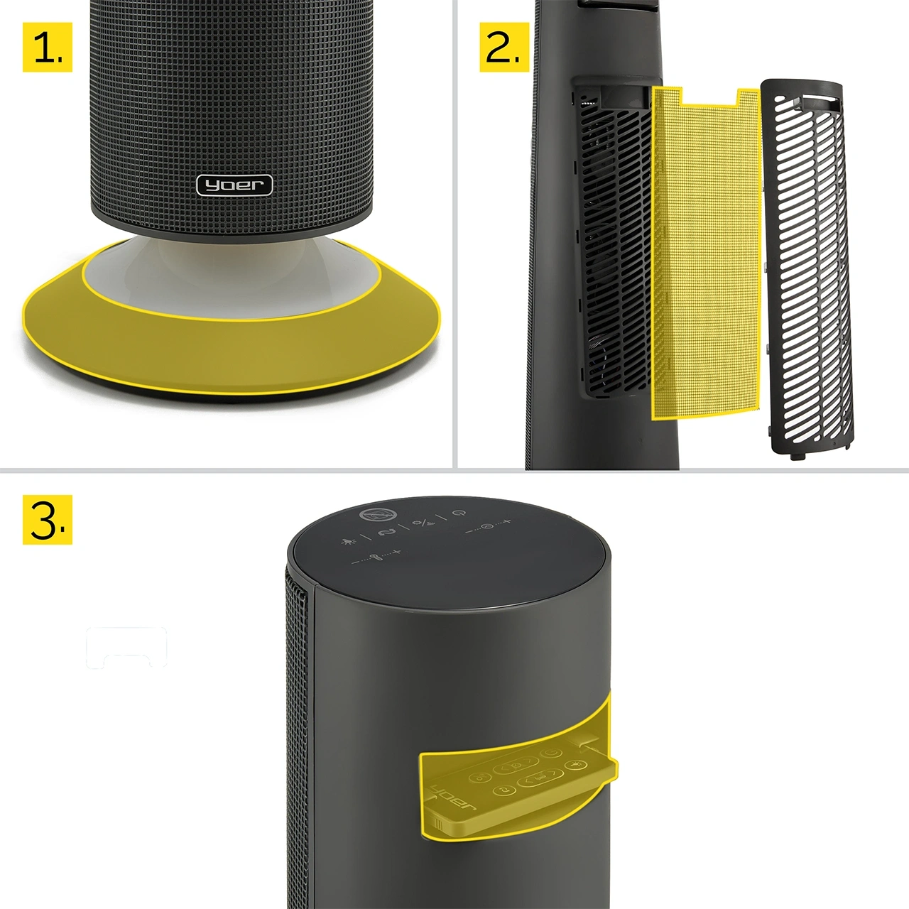 Termowentylator ceramiczny Yoer SkyTower FH06G