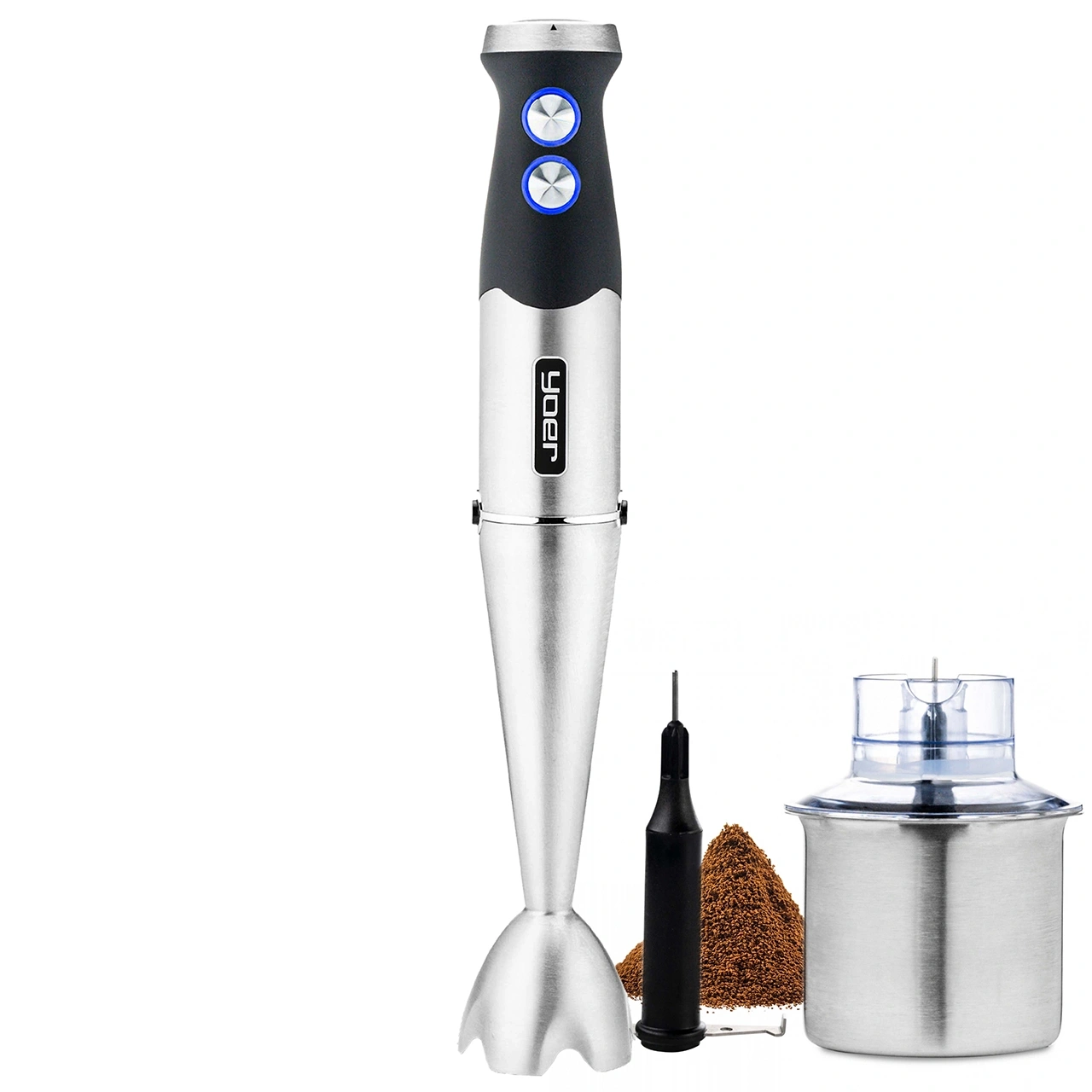 HB01S ZESTAW Blender ręczny Yoer SixEdge + Młynek do kawy i przypraw