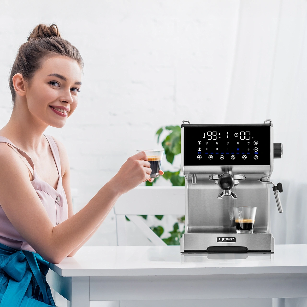 Ciśnieniowy ekspres do kawy Yoer Barisso EM03S