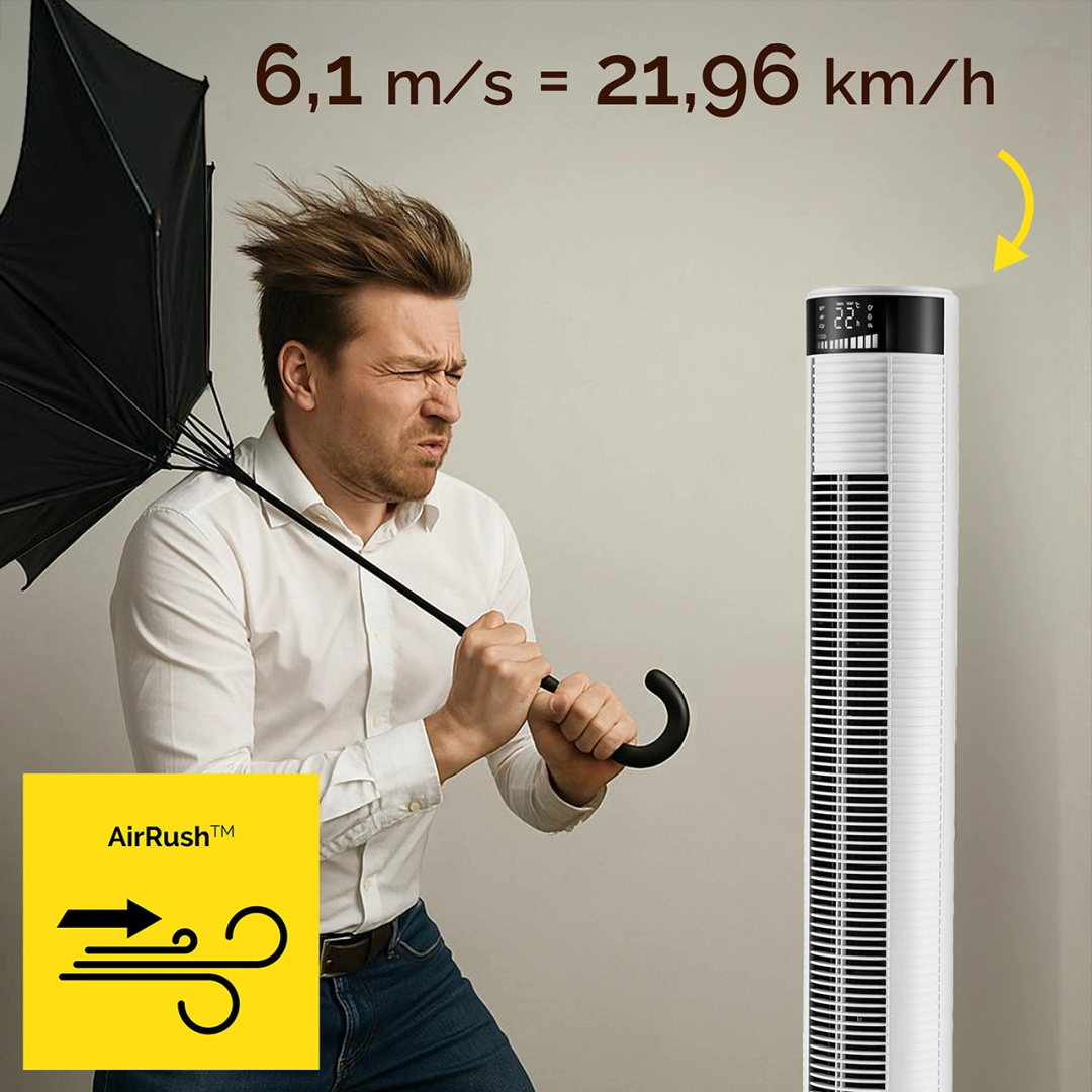 Wentylator kolumnowy i jonizator XXL Yoer Spiro TF03W