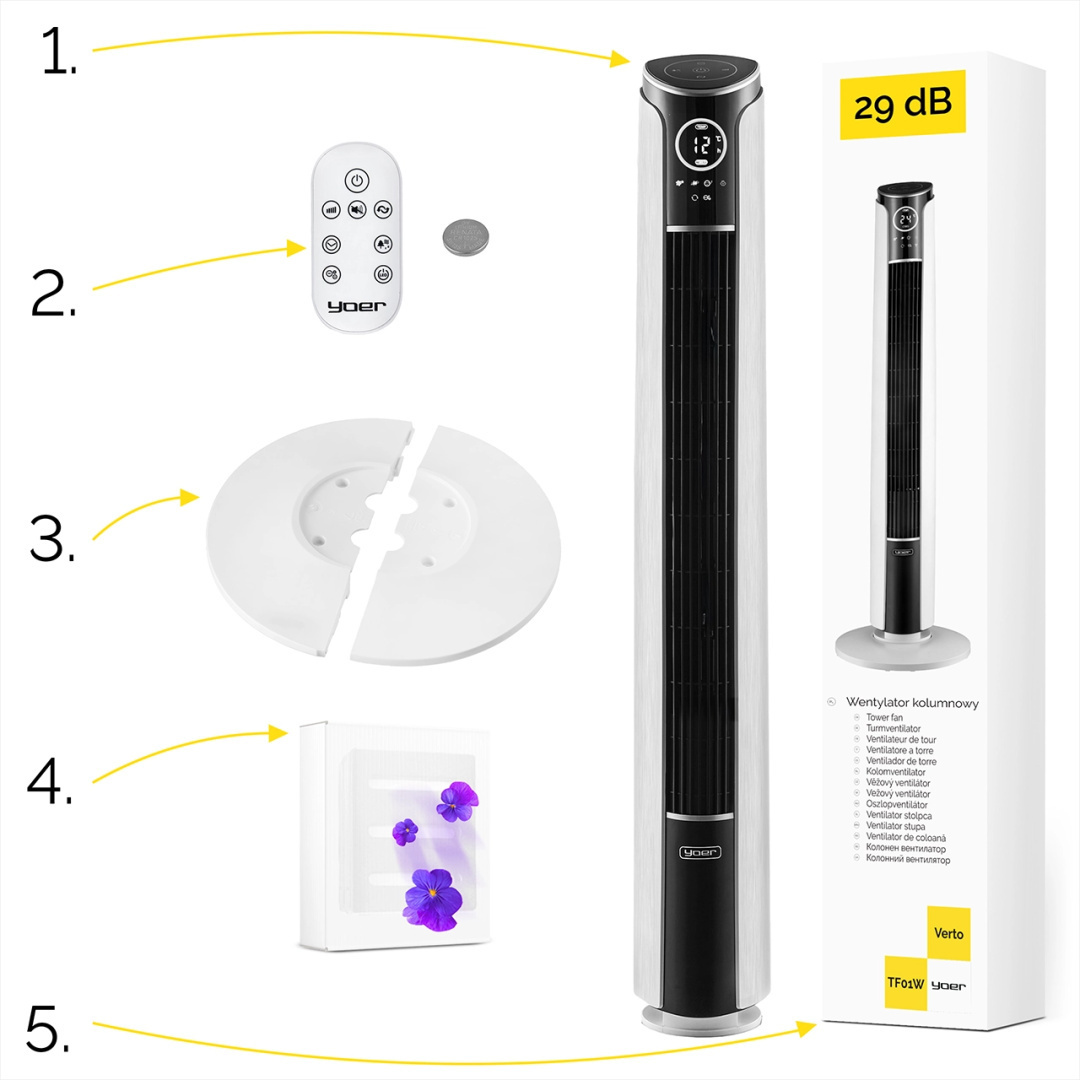 Wentylator kolumnowy Yoer Verto TF01W