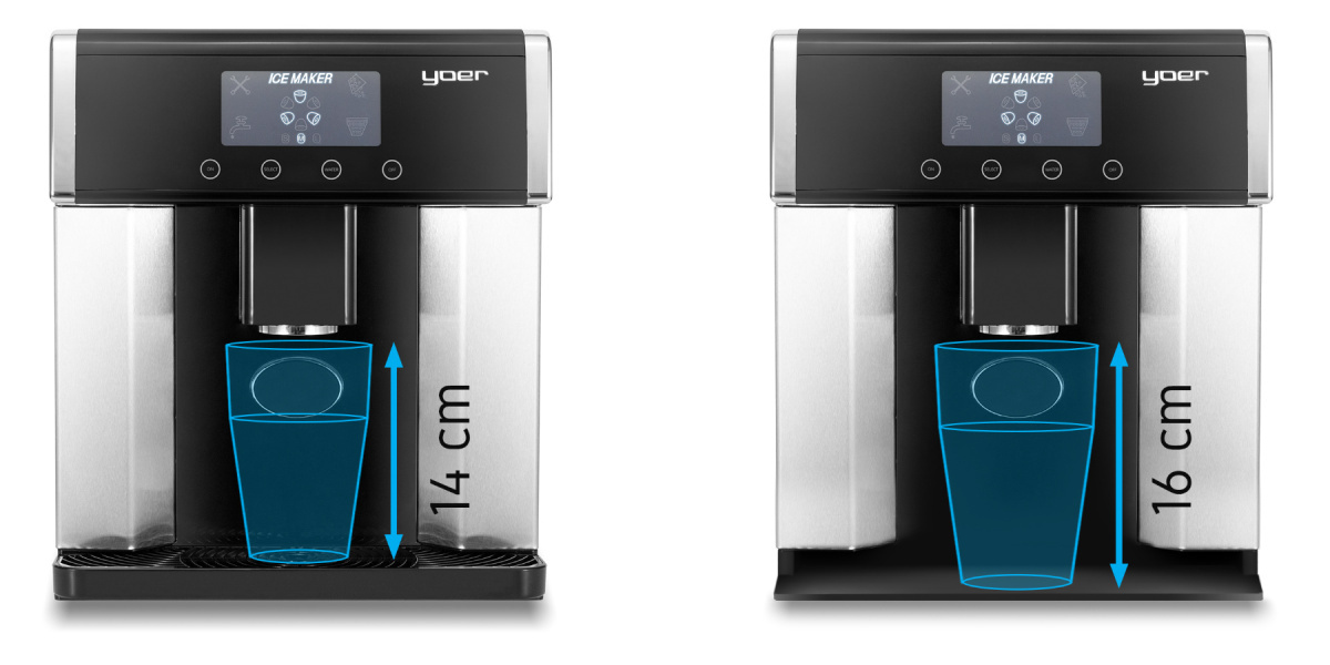 Kostkarka do lodu z dystrybutorem wody YOER Everest IMW02S