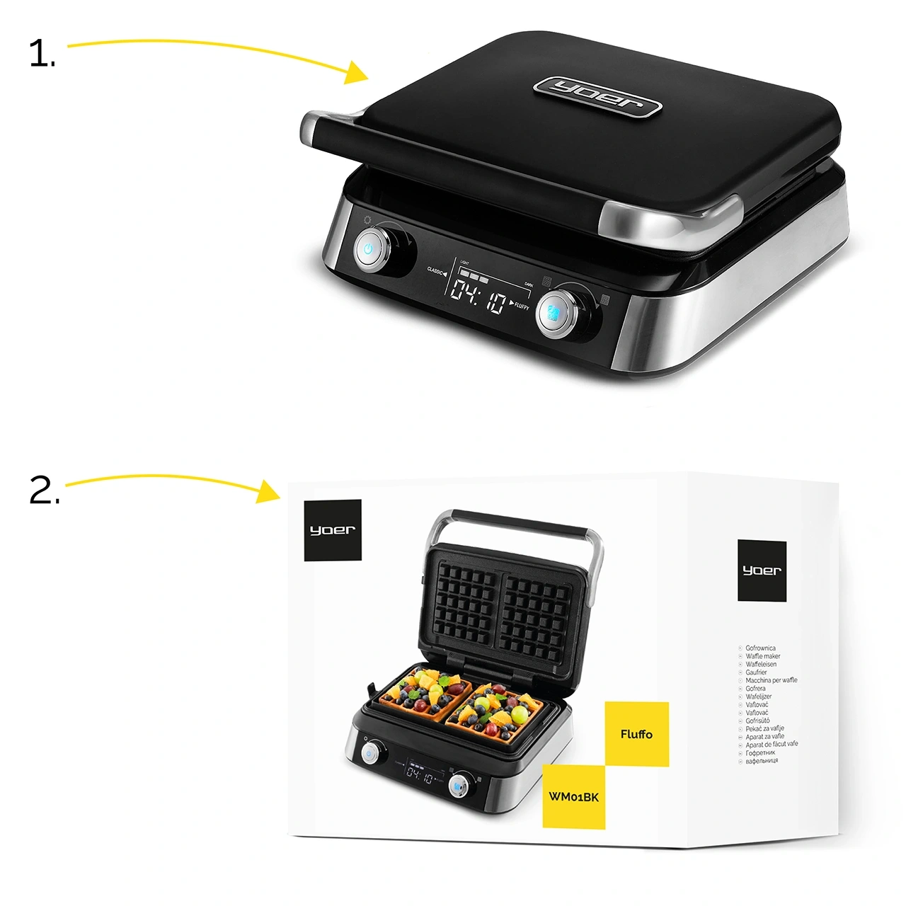 Gofrownica Yoer Fluffo WM01BK