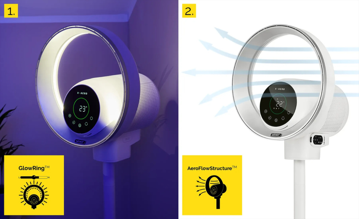 Aerodynamiczny wentylator bezłopatkowy Yoer X-Aero BLF01W