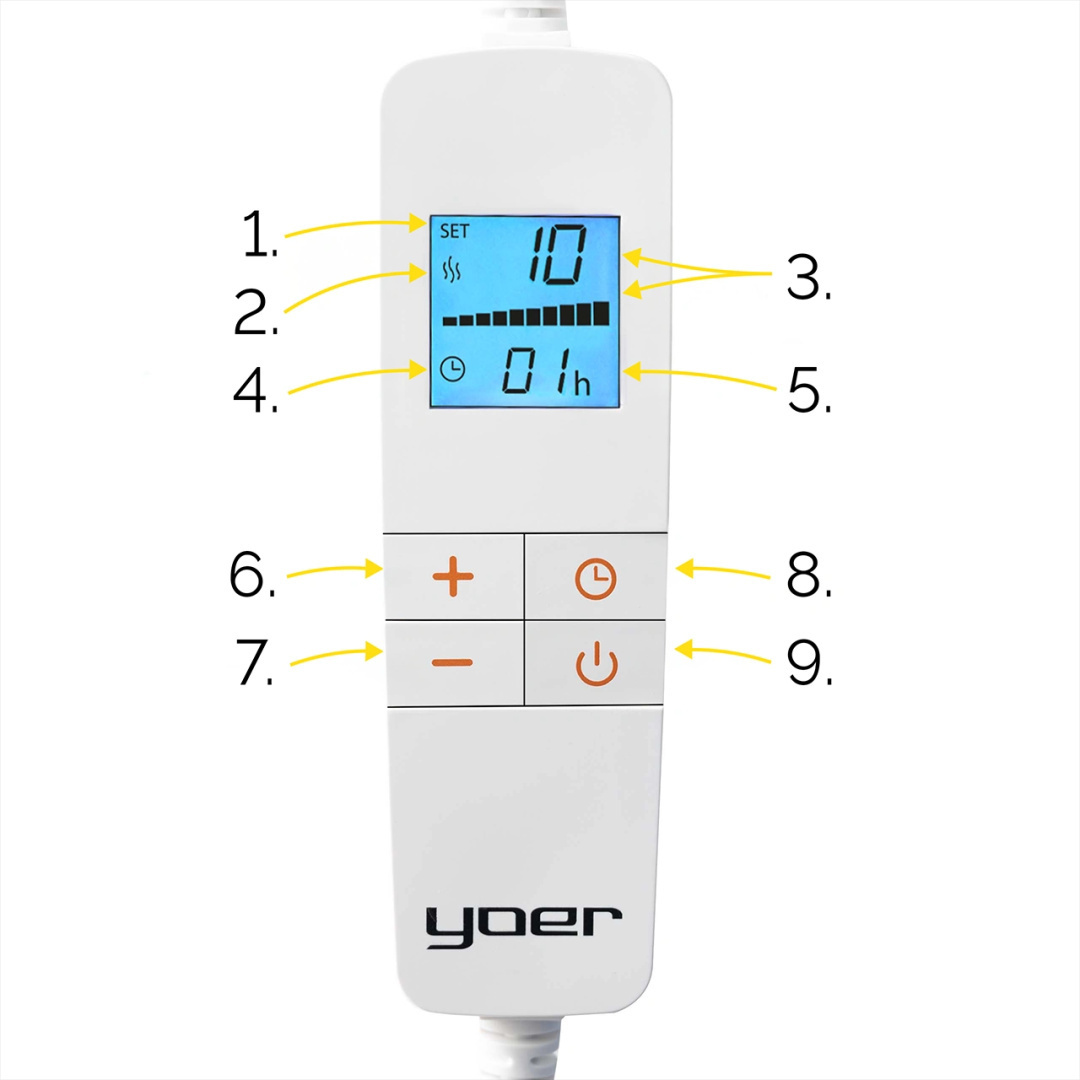 Koc elektryczny Yoer Bero EB02G 160x130 cm