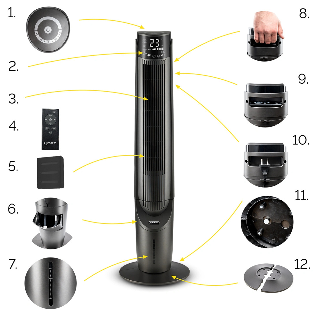 Klimator - wentylator kolumnowy Yoer Cascado TFC06G