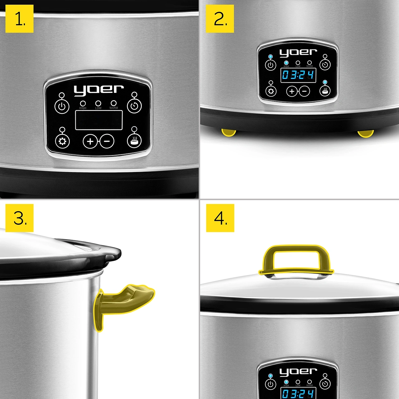 Wolnowar Yoer CleverCook SC6502S z misą ceramiczną i programatorem czasowym