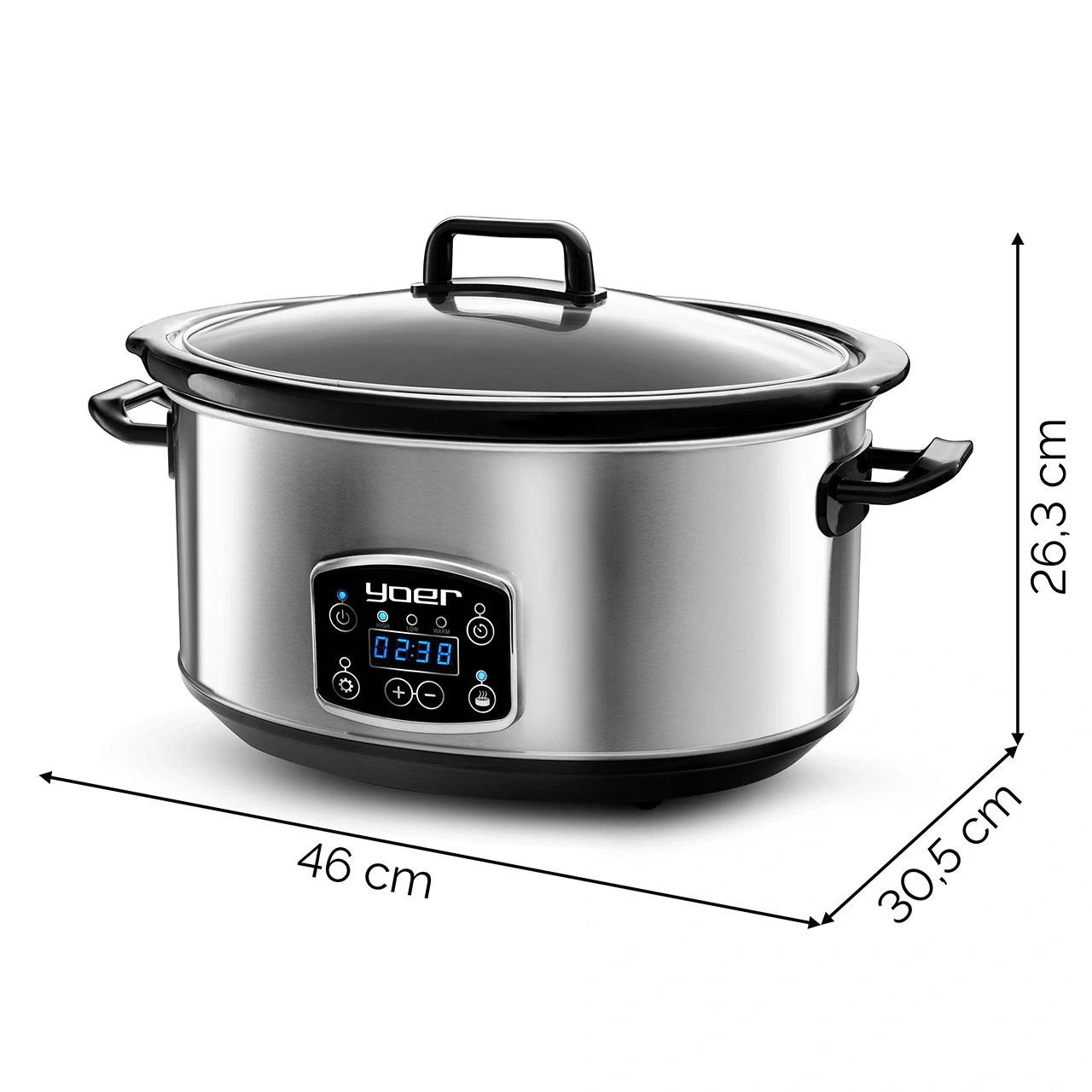 Wolnowar Yoer CleverCook SC6502S z misą ceramiczną i programatorem czasowym