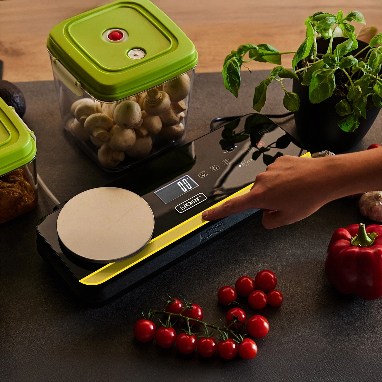 VSS01BK ZESTAW Zgrzewarka próżniowa Yoer FreshFood  z wagą + Pojemniki próżniowe