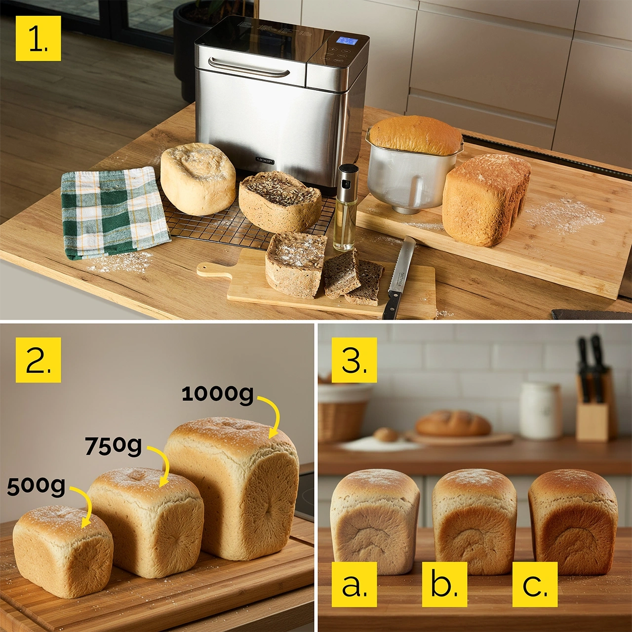 BM01S ZESTAW Wypiekacz do chleba Yoer Baker +  Przystawka do lodów 