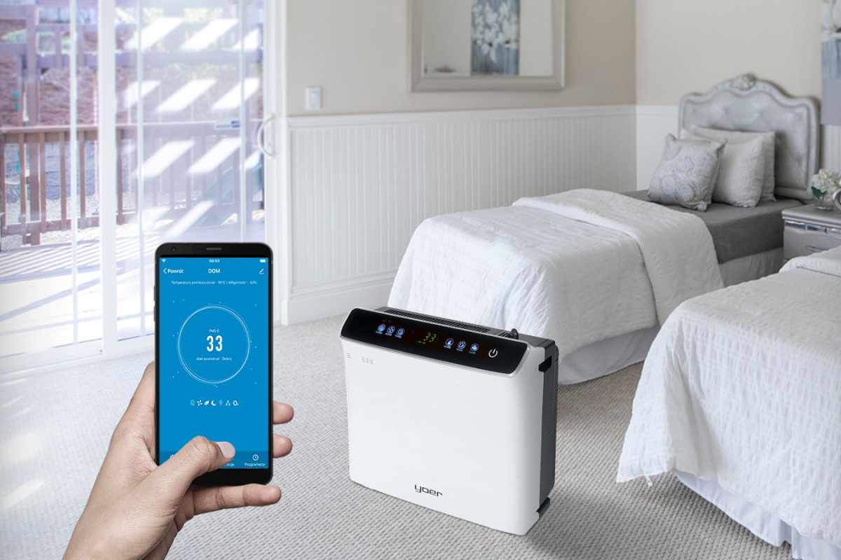 Oczyszczacz powietrza z nawilżaczem YOER Pure Home APH01W