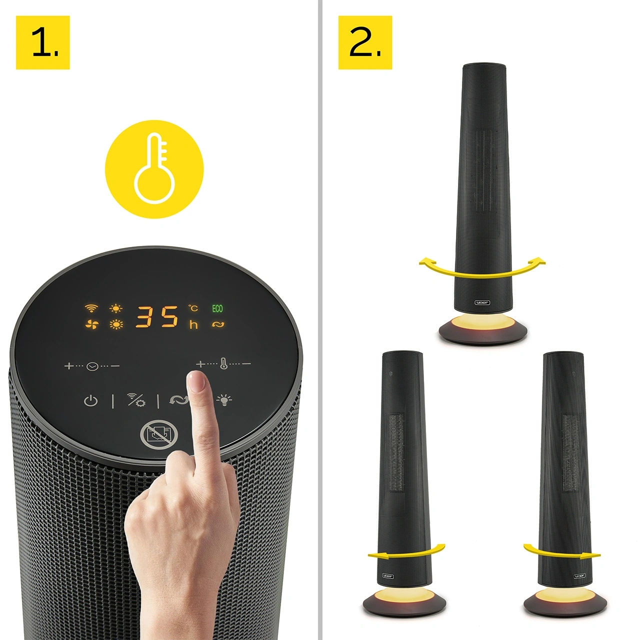 Termowentylator ceramiczny Yoer SkyTower FH06G