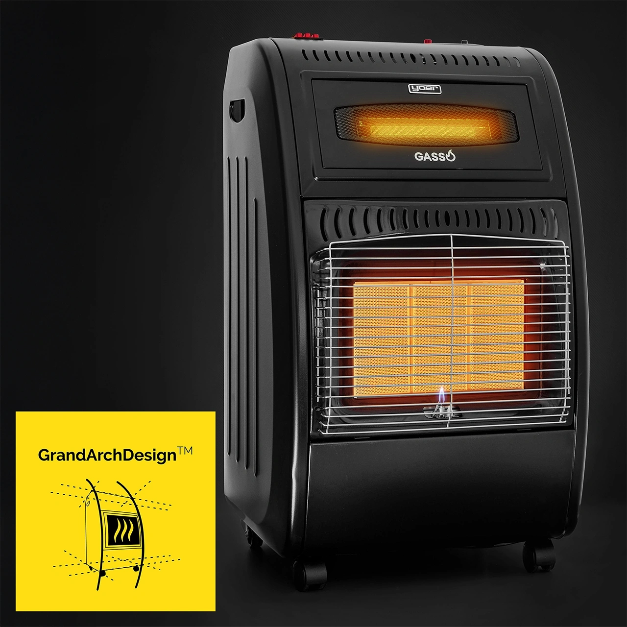 Elektryczny piecyk gazowyYoer Gasso GH01BK