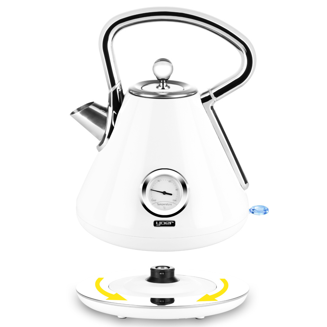 ZESTAW Czajnik elektryczny Yoer EK02W + Toster Yoer T02W seria Crystal