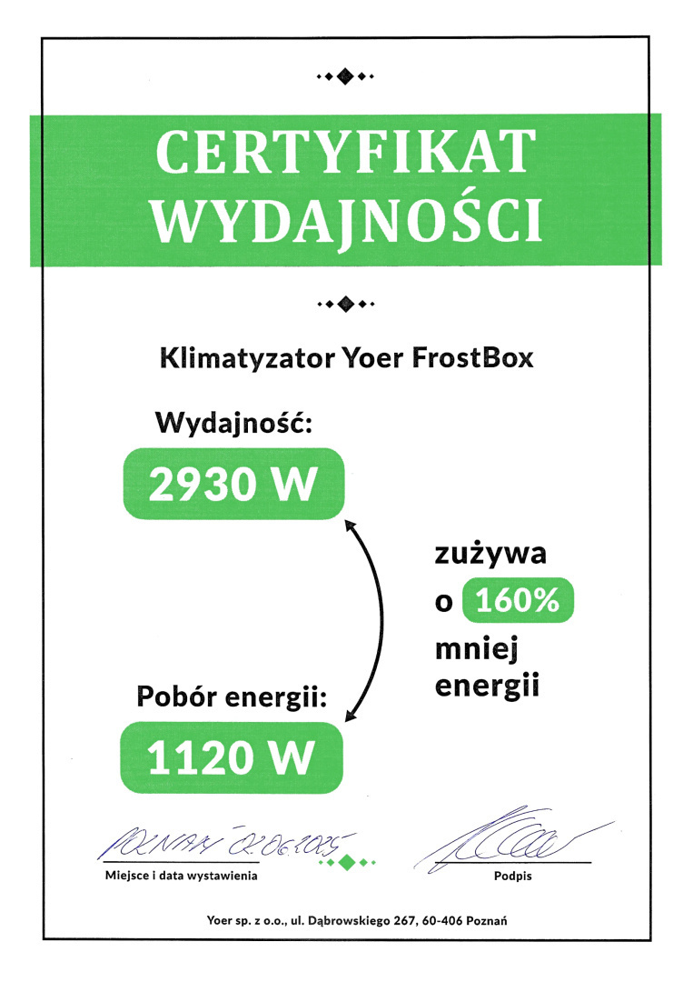 Przenośny Klimatyzator Yoer FrostBox PAC03W