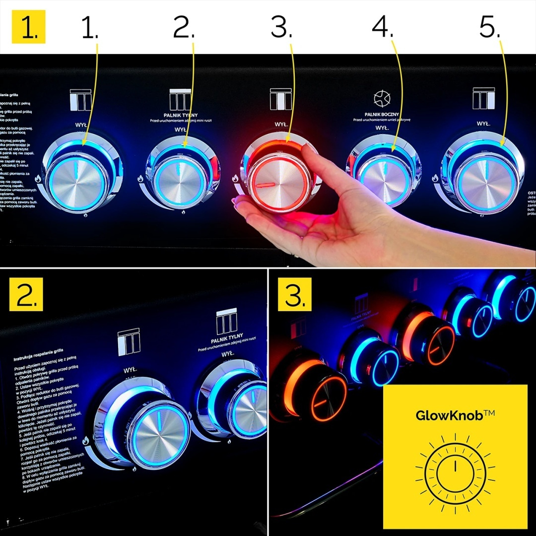 Grill gazowy Yoer BeefChef GG06BK 3+2