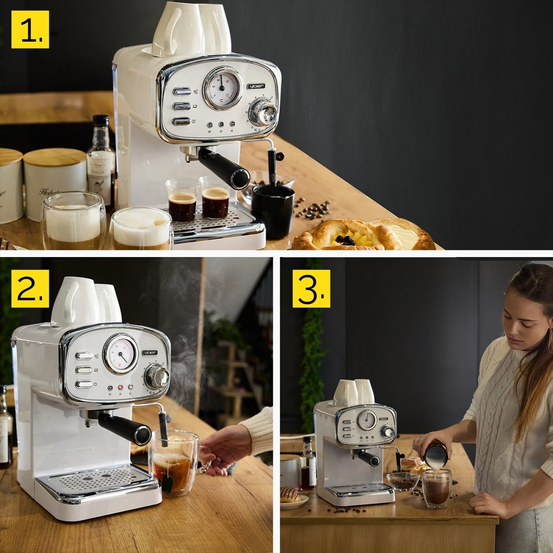 Ciśnieniowy ekspres do kawy Yoer Breve EM01W