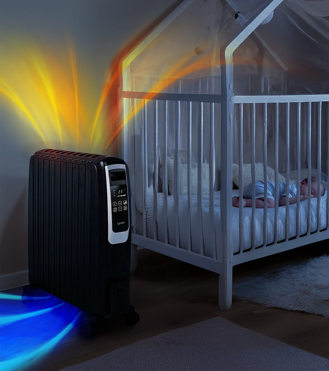 Elektryczny Grzejnik olejowy Yoer Inferno OFR1025BK