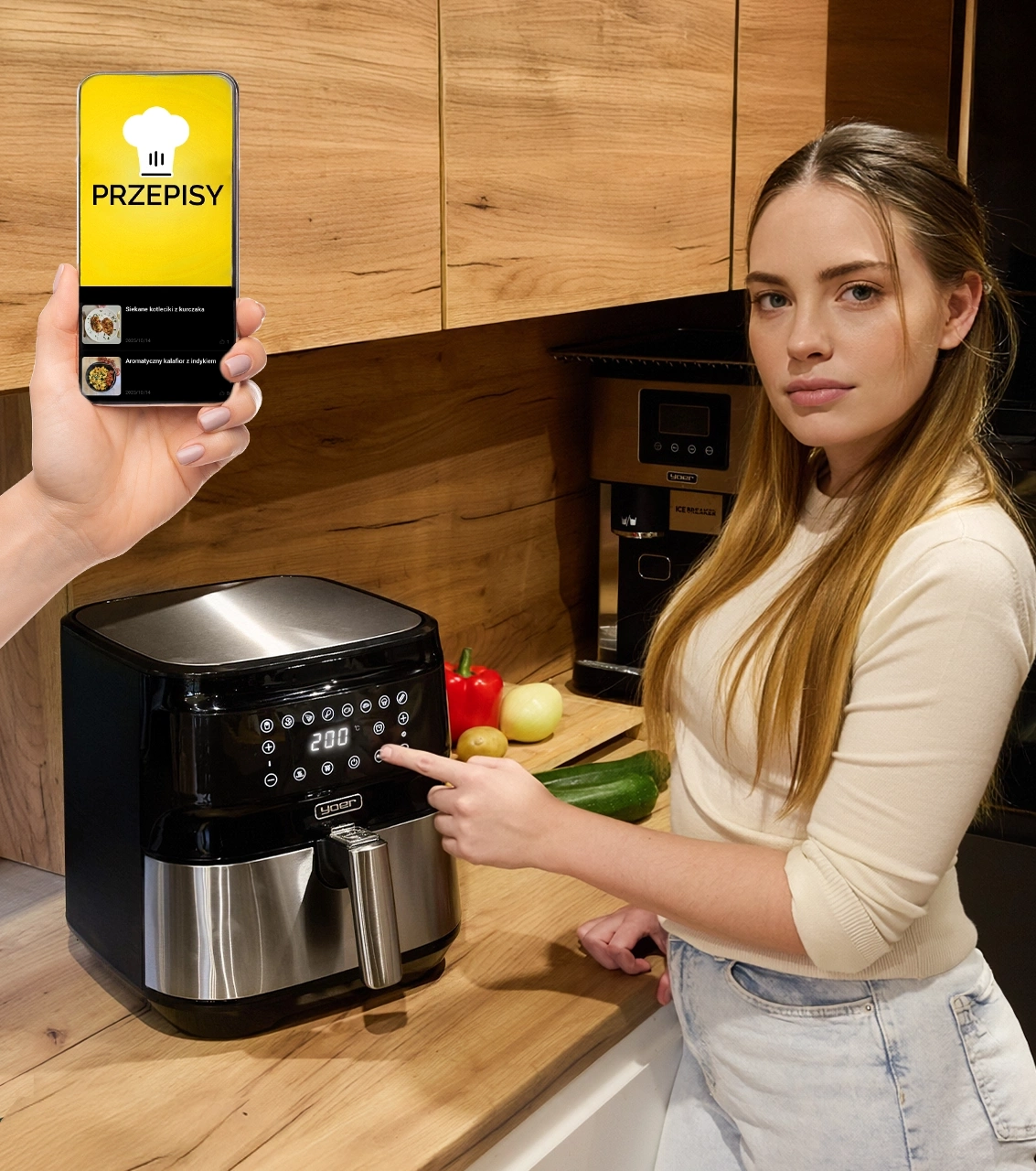 Air Fryer Frytkownica beztłuszczowa Yoer Crispo AF01BK