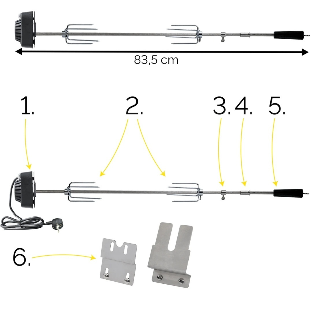Rożen obrotowy do grilla gazowego Yoer SteakBuff GG03S