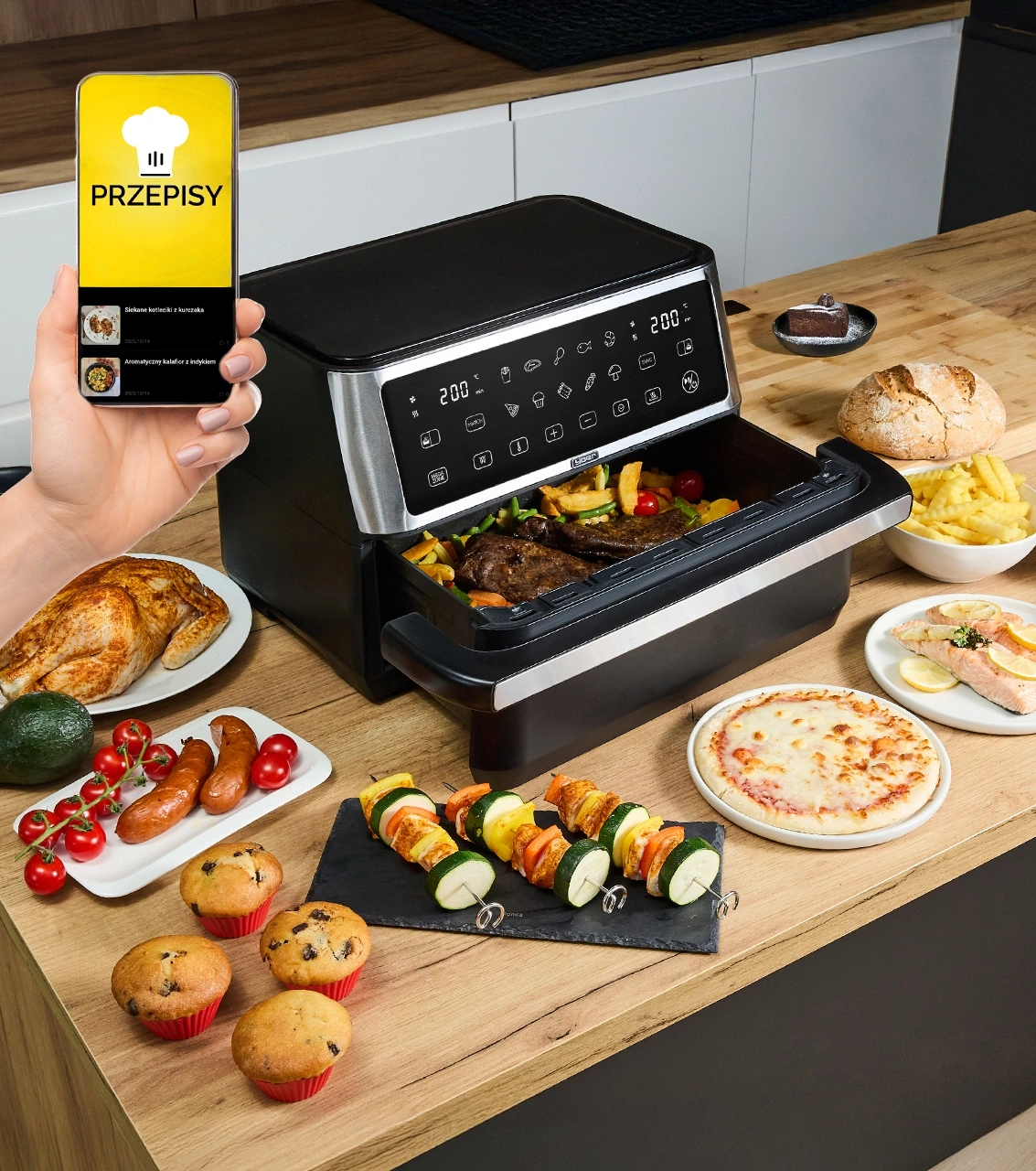 Air Fryer Frytkownica beztłuszczowa 11L Yoer MegaCrisp AF03BK