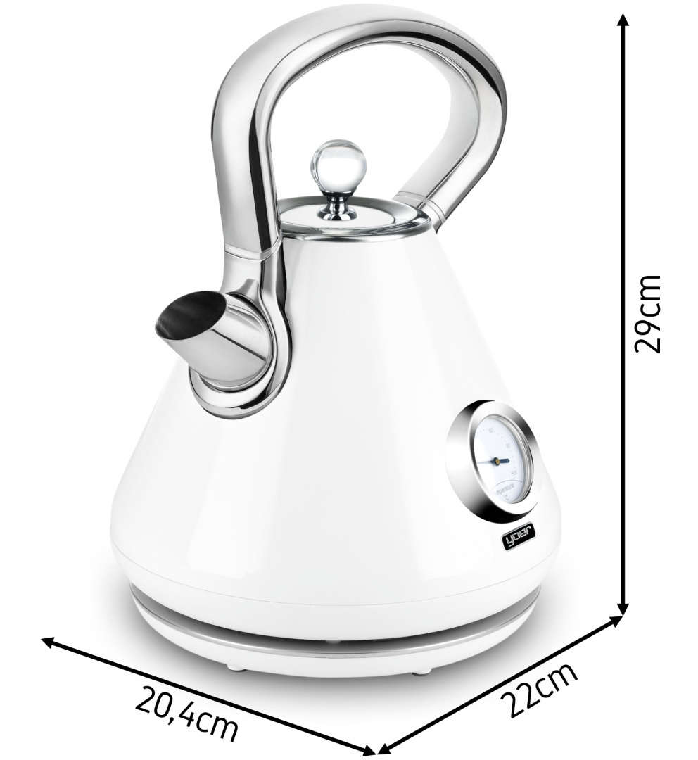 ZESTAW Czajnik elektryczny Yoer EK02W + Toster Yoer T02W seria Crystal