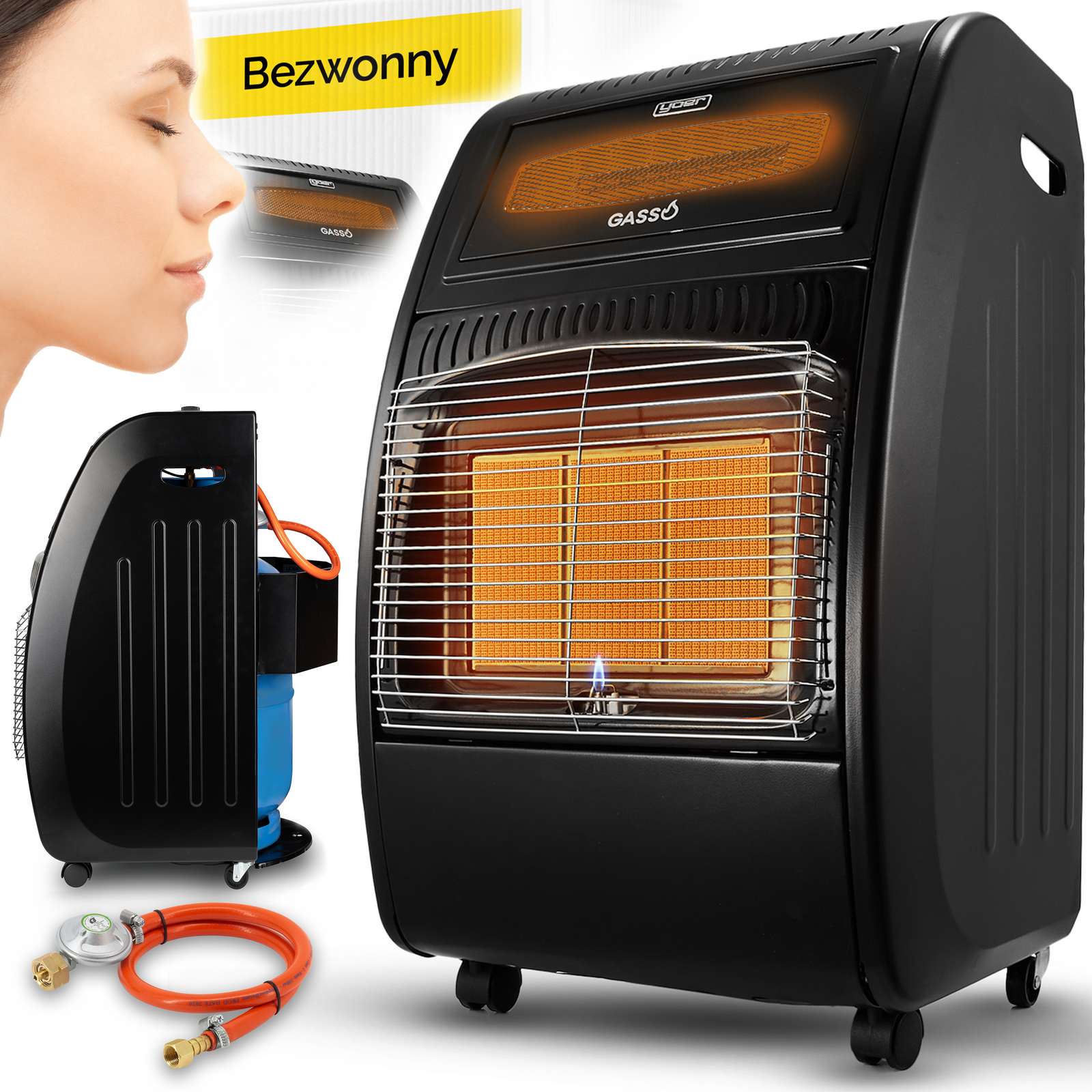 Elektryczny piecyk gazowy Yoer Gasso GH01BK