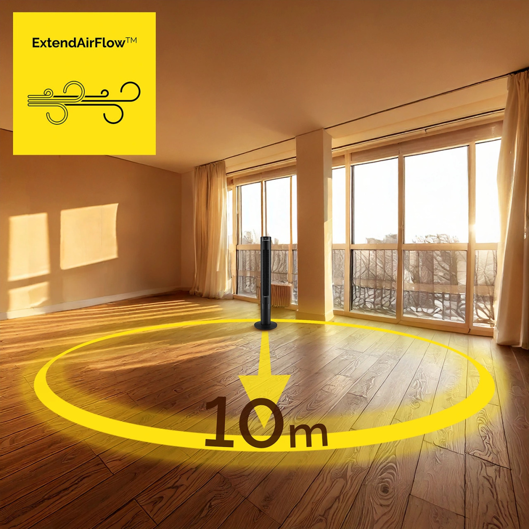 Wentylator kolumnowy i jonizator XXL Yoer Spiro TF03BK