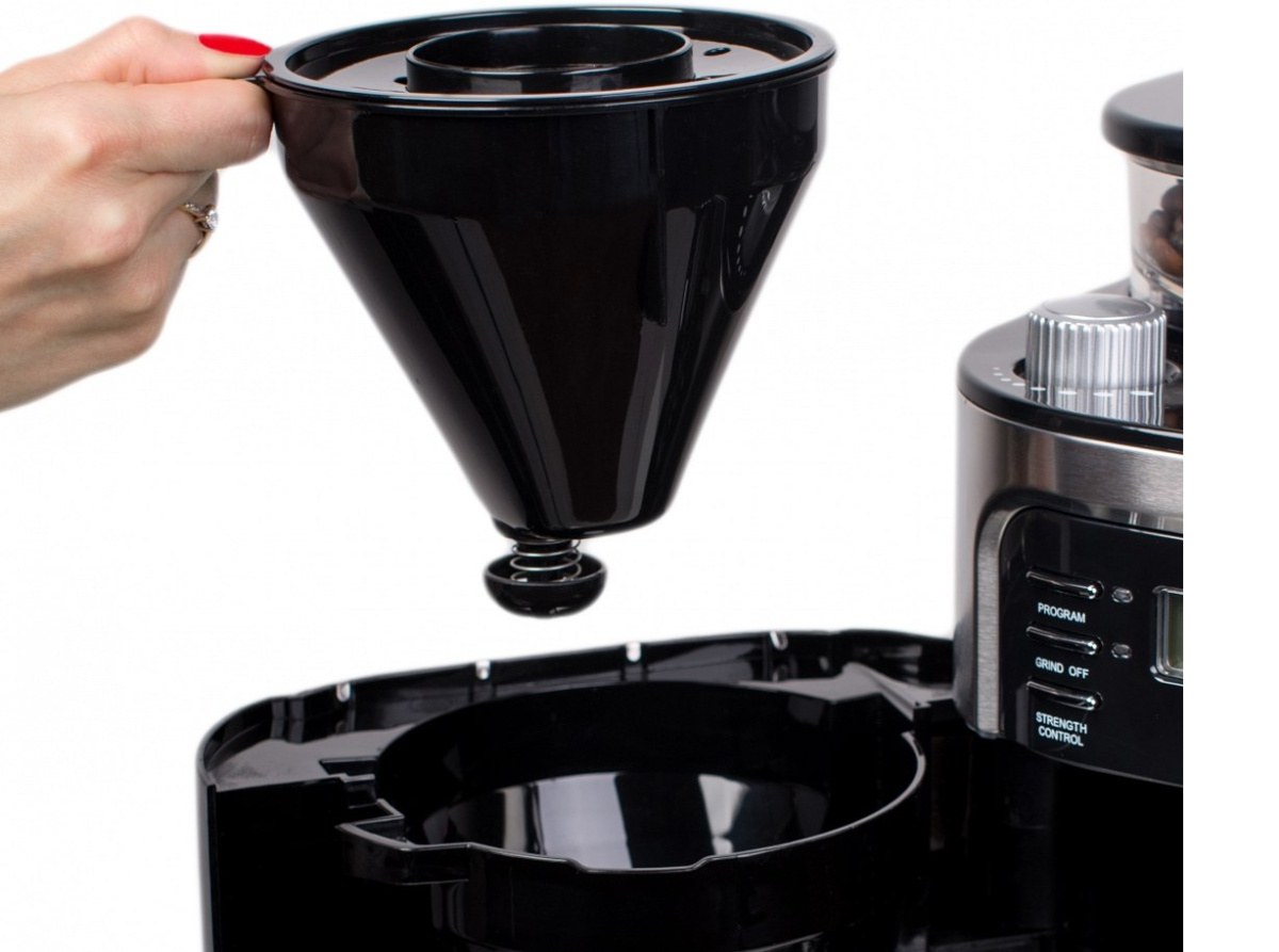 Drip coffee maker with burr grinder YOER Burrio CMG01BK