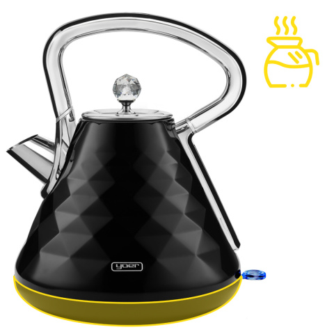 ZESTAW Czajnik elektryczny Yoer EK01BK + Toster Yoer T01BK seria Diamond