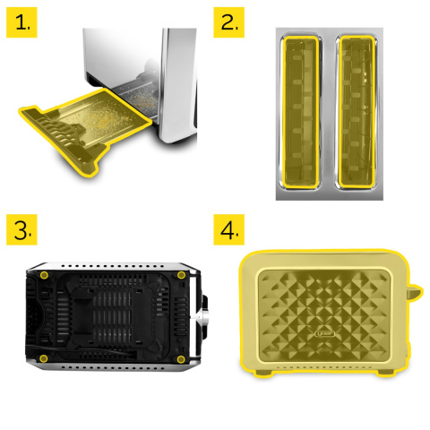 ZESTAW Czajnik elektryczny Yoer EK01BK + Toster Yoer T01BK seria Diamond