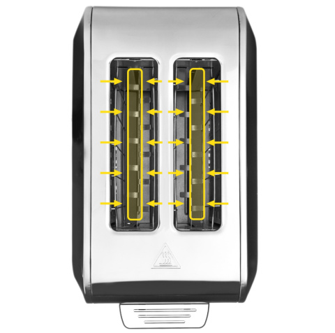 ZESTAW Czajnik elektryczny Yoer EK01BK + Toster Yoer T01BK seria Diamond