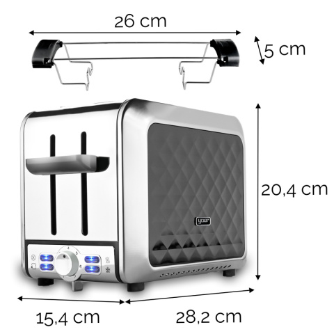 ZESTAW Czajnik elektryczny Yoer EK01BK + Toster Yoer T01BK seria Diamond