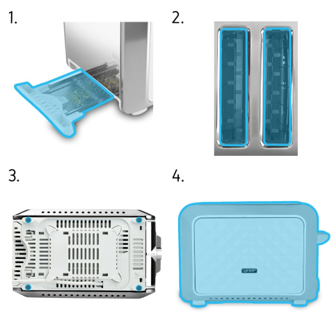 ZESTAW Czajnik elektryczny Yoer EK01W + Toster Yoer T01W seria Diamond