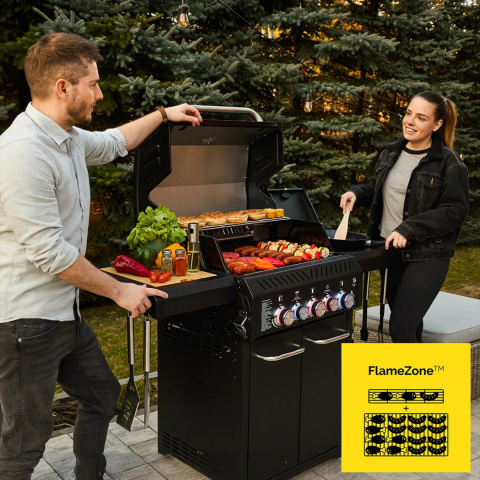 Grill gazowy Yoer BeefChef GG06BK 3+2