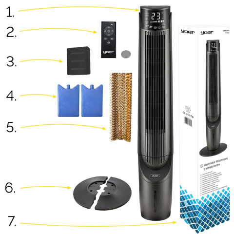 Klimatyzer - wentylator kolumnowy Yoer Cascado TFC06G Klimatyzer - wentylator kolumnowy Yoer Cascado TFC06G