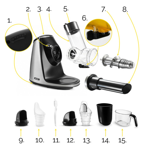 Wyciskarka wolnoobrotowa Yoer Nutrimo SJ01BK