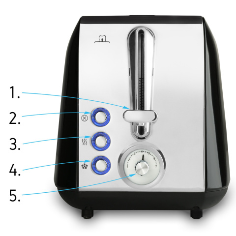 ZESTAW Czajnik elektryczny Yoer EK02BK + Toster Yoer T02BK seria Crystal
