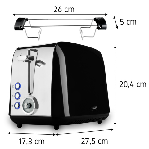 ZESTAW Czajnik elektryczny Yoer EK02BK + Toster Yoer T02BK seria Crystal
