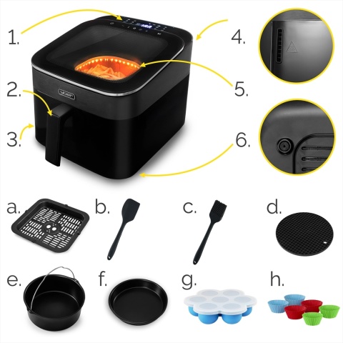 Air Fryer Frytkownica beztłuszczowa Yoer FryVision AF04BK Air Fryer Frytkownica beztłuszczowa Yoer FryVision AF04BK